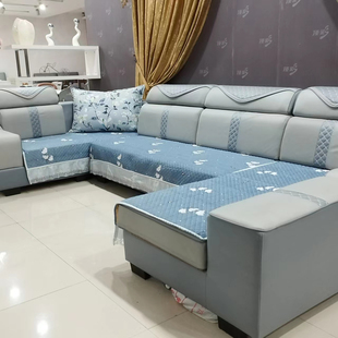 4米2u型客厅沙发坐垫套装组合 凹形G拐角左O右贵妃通用沙发防滑垫