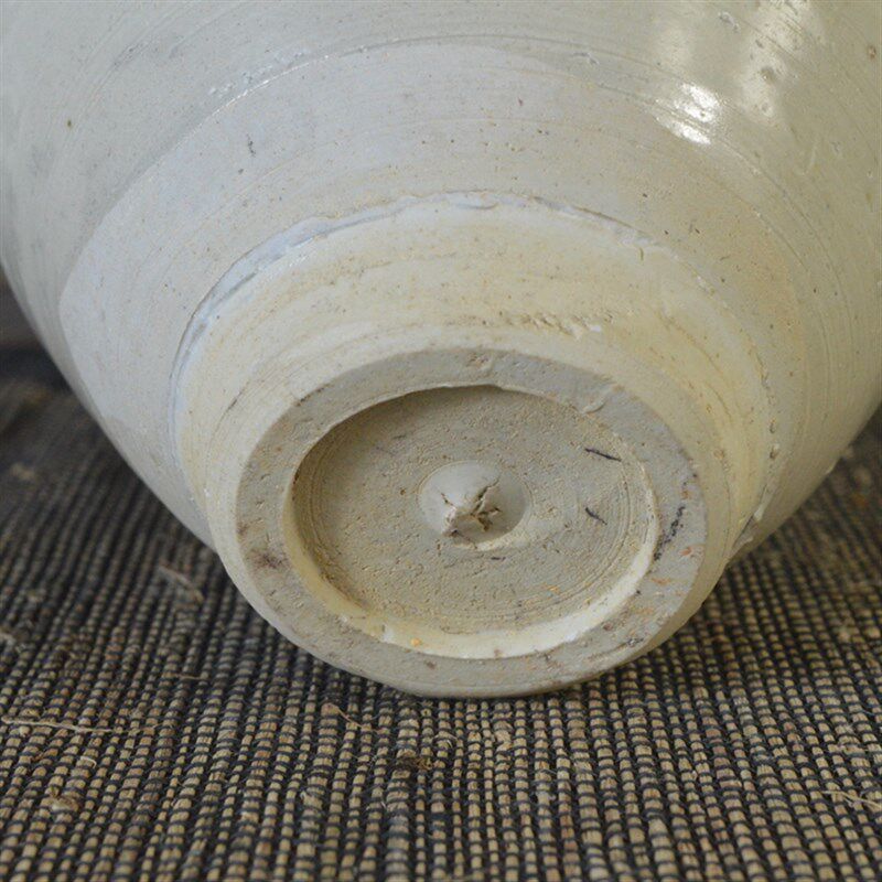 民间收藏品 包老保真 老瓷器 元白釉罐 古董古玩老V货旧货摆件把