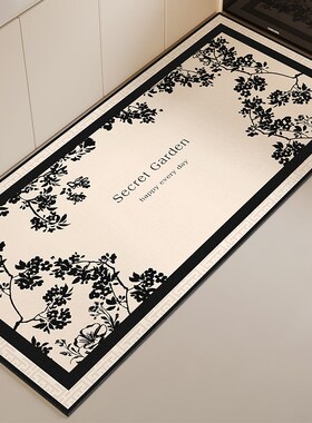 厨房地垫防滑防污可擦免洗地毯满铺家用防油吸水脚垫耐脏X2Z024新