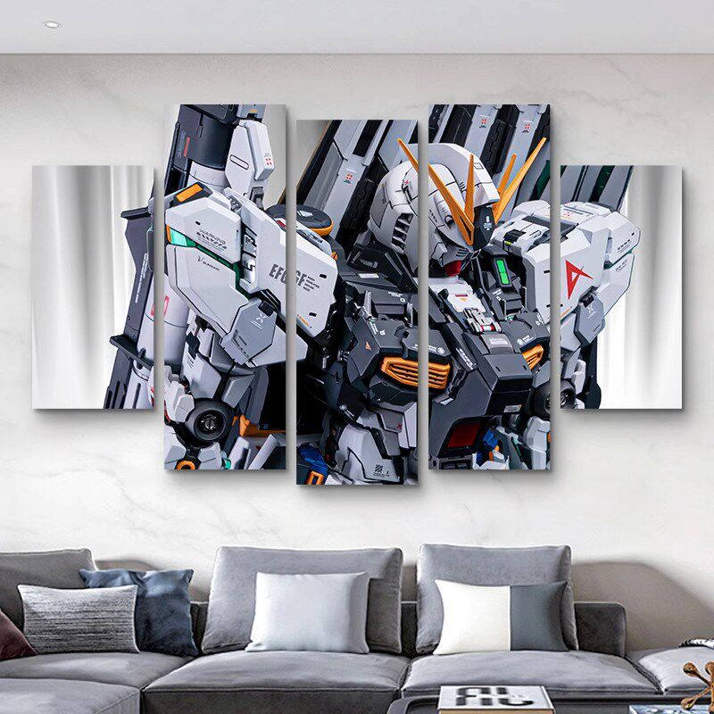 高达挂画独角兽海报二次元电竞房间墙壁画男孩房间卧X室床头装饰