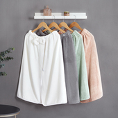 浴巾女家用比纯棉吸水干发帽发带三件套H可穿式 裹巾浴裙冬2022新