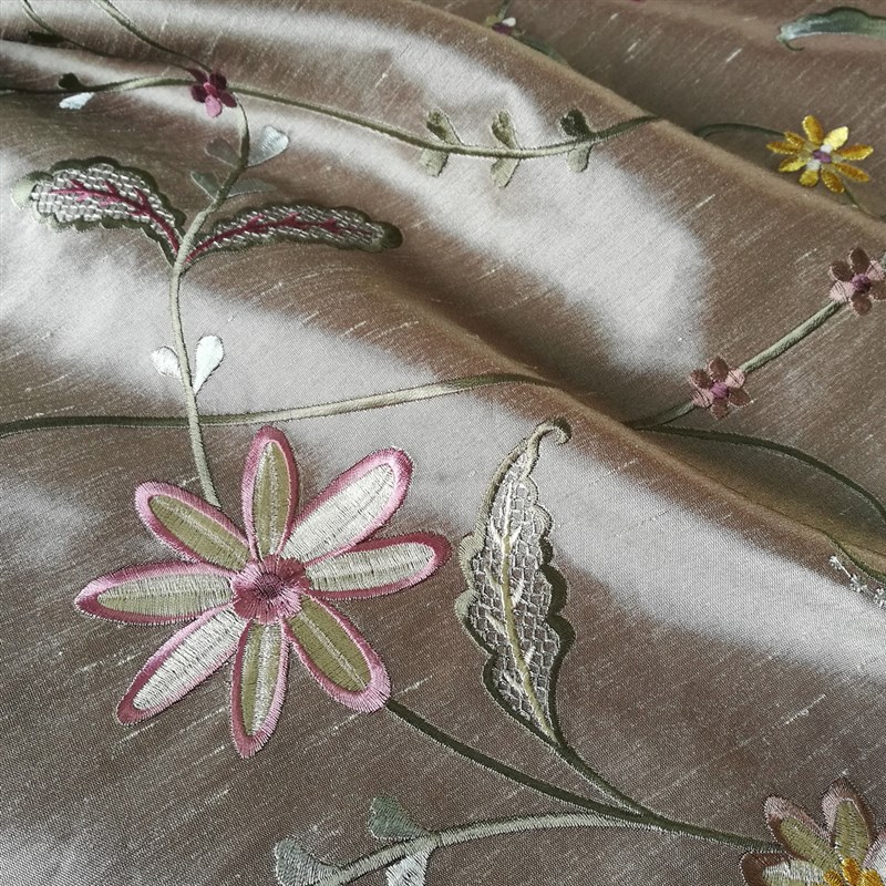 窗帘面料布料BG411地Y菊4色可选