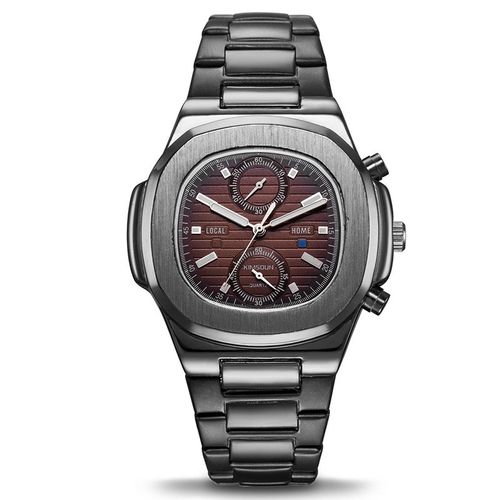 Stainless Steel Sport Watch WaAterproof Chronograph Square Q
