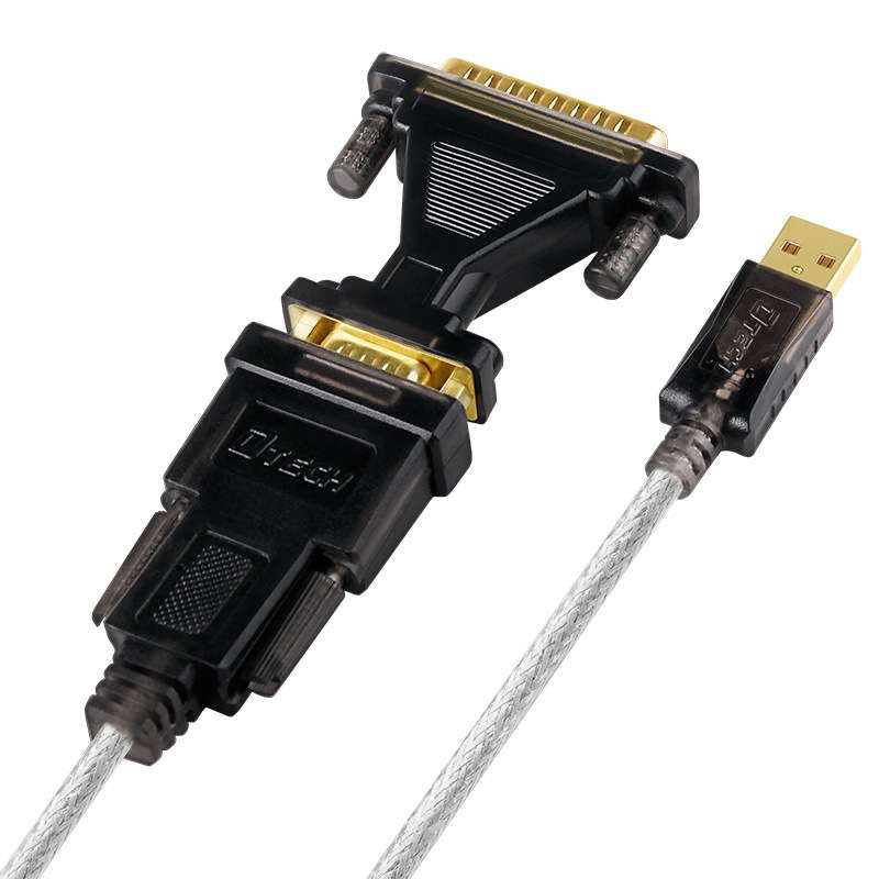 帝特DT-5003A USB转DB2u5针串口线USB转25针232转换USB串口线RS23