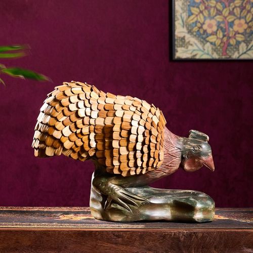 东南亚工艺品实木雕刻母鸡孵蛋觅食玄关J摆件动物模型农场家禽道