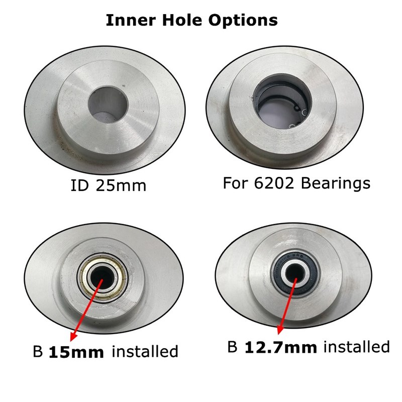 200*75mm Serratend Rubber Contact Wheel Dynacally Balanced B