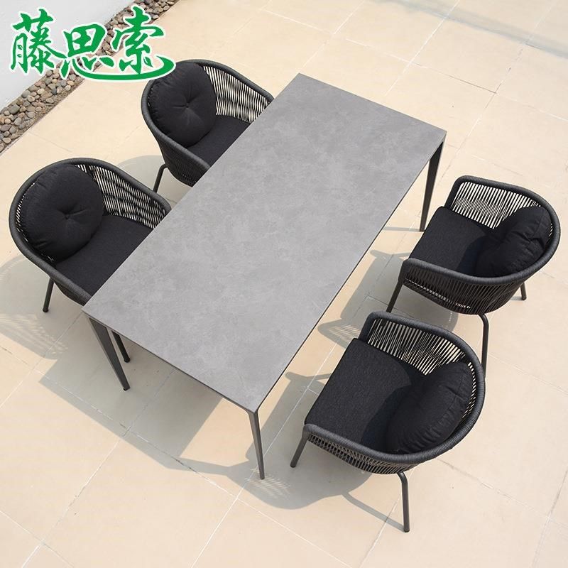 厂家直供户外桌椅室外西餐x厅休闲桌椅组合露天摆放绳编藤椅,商业/办公家具,商用藤编家具,淘宝优惠券,粉丝福利购,淘宝优惠卷