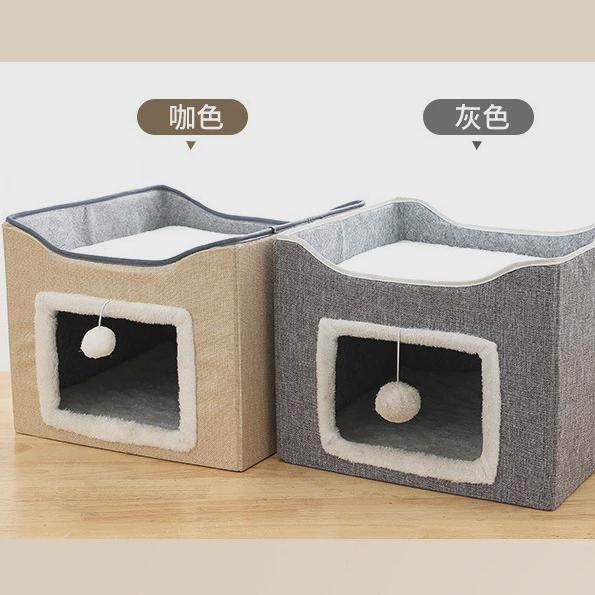 四季可用猫窝带i猫抓板一体式封闭式折叠式猫别墅猫屋双层猫房子,宠物/宠物食品及用品,猫笼子/猫别墅,淘宝优惠券,粉丝福利购,淘宝优惠卷