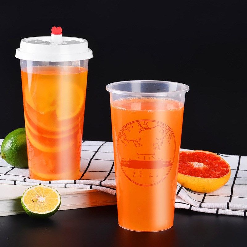 95口径一次性奶茶杯子透明加厚塑料杯果汁饮料注T塑杯冷饮品杯带,橡塑材料及制品,一次性塑料制品,淘宝优惠券,粉丝福利购,淘宝优惠卷