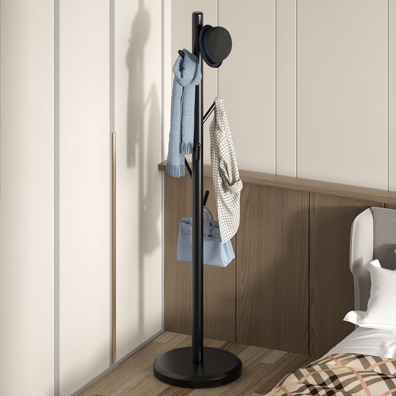 简约衣帽架d落地卧室置物客厅挂衣物架子家用单杆立式简易挂包架