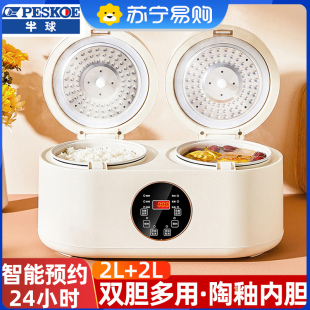 半球双胆电饭煲智能家用多功能迷你A2L4双拼双体电饭锅二合一1540