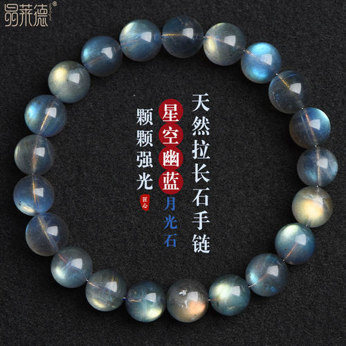 星空蓝拉长石玻璃体彩光