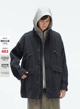 DECESOLO 24SS日系潮流立领重工水洗多袋M65夹克休闲宽松外套春秋