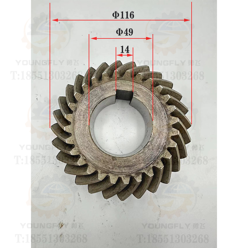 南通第五机床XQ6135 XQ50v35铣床铣头Z28/Z28齿螺旋伞齿轮圆弧齿