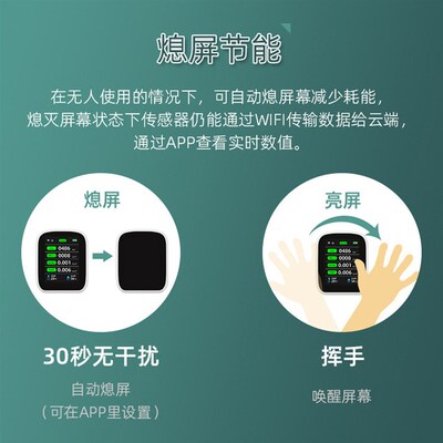 涂鸦智能连接8合1多功能空气质量检测仪二氧化碳OPM2.5甲醛TVOC
