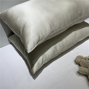 凉爽60c支天丝单人枕套纯色丝滑枕头48*74枕皮宝宝亲肤枕巾不含芯