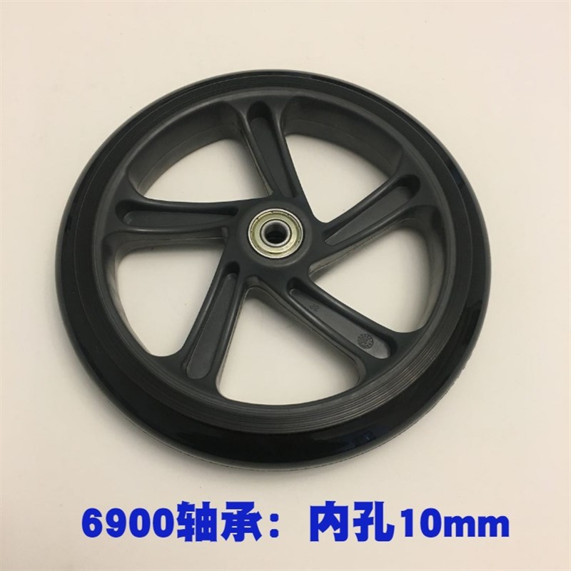 购物车轮子静音轮直径175轮子A拉车轮轮椅车轮子轱辘PU轮买菜车轮