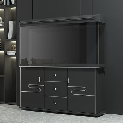 中小型鱼缸水族箱懒人家用客厅免换水生态鱼缸大型玻璃金鱼缸带柜