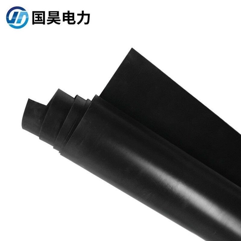 国昊电力a黑色绝缘胶板绝缘胶垫10kV6mm1米*5米绝缘毯配电房用胶