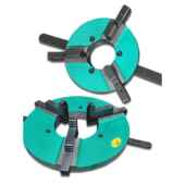 焊接卡盘自定心薄型三爪自动焊接变位G机卡盘通孔手紧快速焊接卡