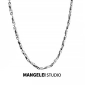 超帅 莫比乌斯环钛钢项链男潮简约嘻哈轻奢小众设计高级感锁骨链