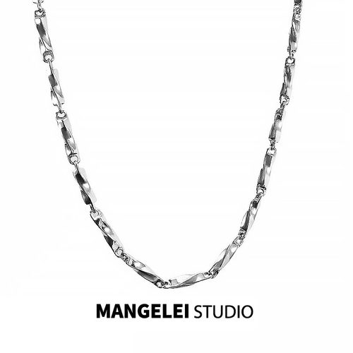 超帅！莫比乌斯环钛钢项链男潮