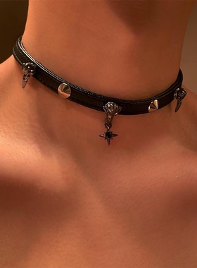 暗黑亚文化渡鸦项链choker高级感