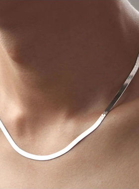 新款时尚嘻哈刀片蛇骨项链男潮