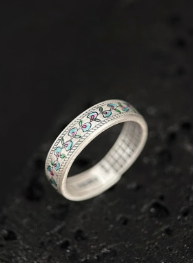 复古民族风铃兰花戒指女小众