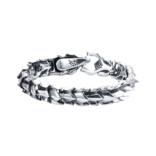 手链男龙骨手链ins小众设计新款霸气个性复古潮流手环手链 不掉色