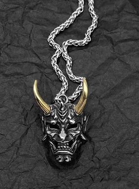 日系暗黑般若吊坠,复古网红