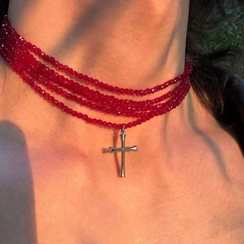 原创小众设计红项链|多层