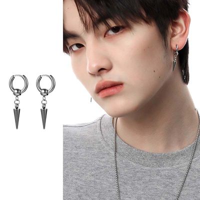 钛钢耳钉男款男士小众设计高级