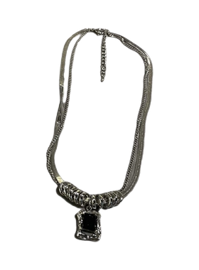 小众设计时尚高级感黑色钛钢项链