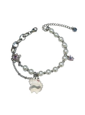 黑白小幽灵串珠儿童手链女