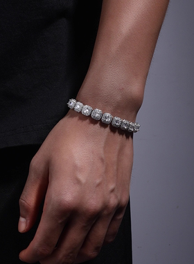 方冰糖满钻手链男款轻奢ins小众