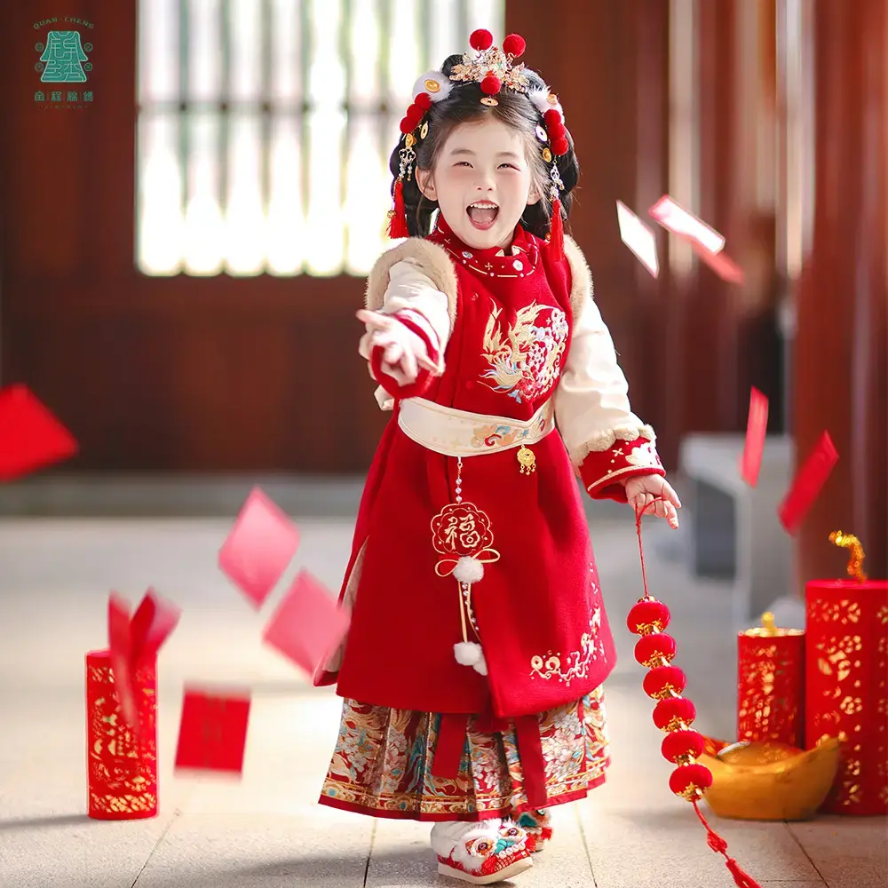 儿童演出服马面裙女童2025新款春秋套装新中式中国风上衣汉服夏季