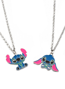 卡通可爱史迪仔星际宝贝项链吊坠滴油情侣个性男女潮合金配饰