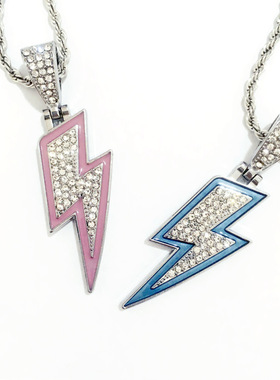 欧美吸光发亮夜光闪电项链