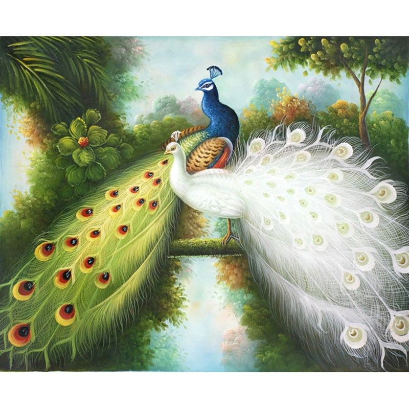 非遗苏绣DIY套件初学 绿孔雀白孔雀 客厅卧室餐厅T 手工刺绣装饰,居家布艺,苏绣,淘宝优惠券,粉丝福利购,淘宝优惠卷
