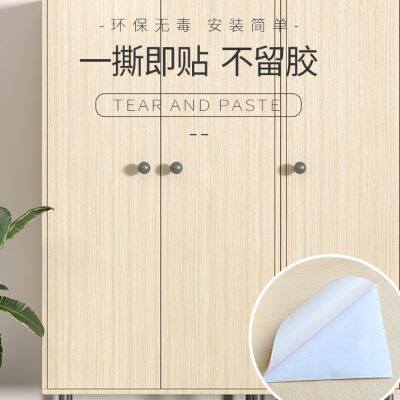 极速衣柜贴纸内部翻新木纹家具改造推拉移K门柜门翻新防霉防潮自