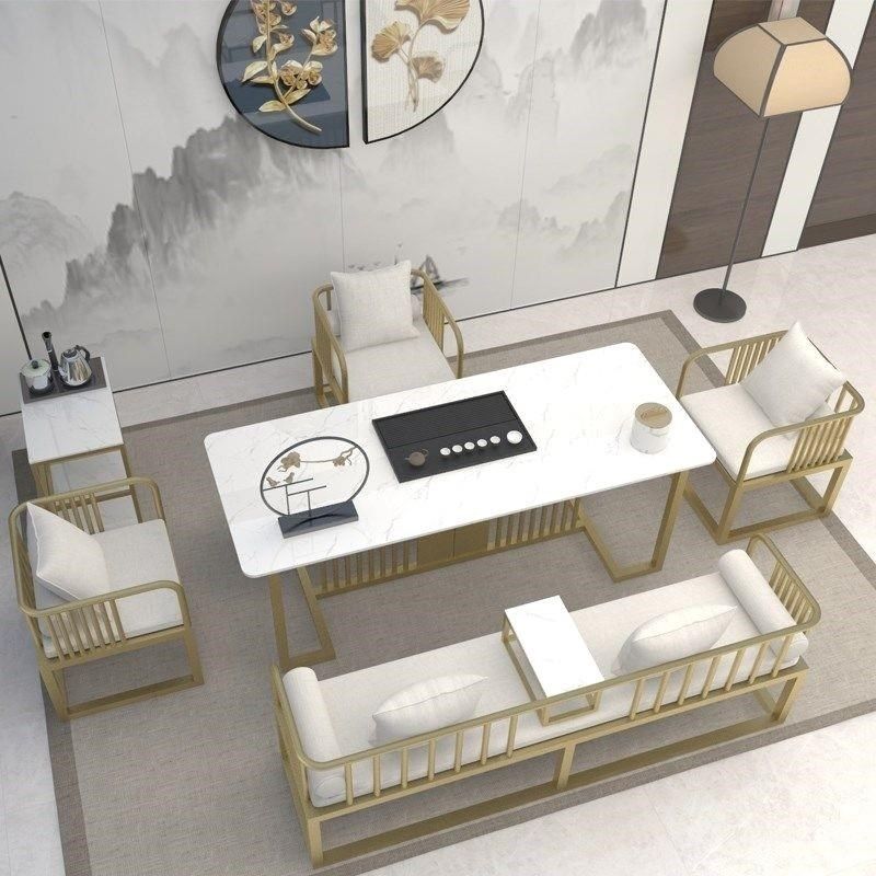 轻奢岩板茶桌一体一整套铁艺沙发现代简约新中式功夫Y茶台桌椅组,商业/办公家具,茶几,淘宝优惠券,粉丝福利购,淘宝优惠卷