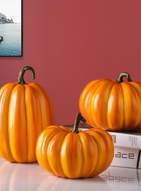 装饰摆件南瓜蔬菜模型工s艺品创意仿真大道具雕塑水果户外农场万