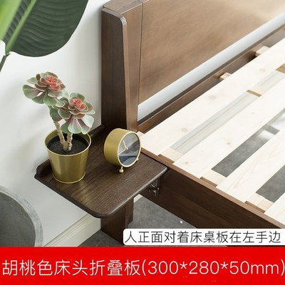 上铺悬空床架卡床头柜可折叠靠背板免打J孔上铺床边W置物架小桌板