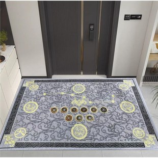 七星地垫黄色开运门垫q进门防滑脚垫开门大吉聚财纳福玄关客厅地