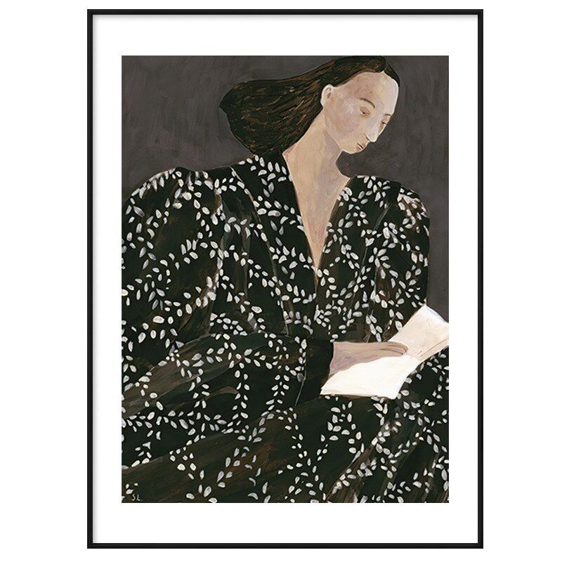 博主推荐瑞典fine littqle day小众装饰画海报READING*SOFIA LIND