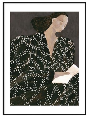 博主推荐瑞典fine littqle day小众装饰画海报READING*SOFIA LIND