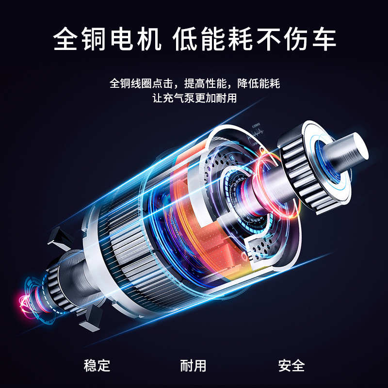 电瓶车电动车充气泵48V6t0V72三轮车家用便携式车载真空轮胎打气