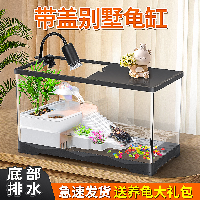 新款乌龟饲养箱爬宠箱带盖防逃逸