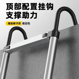 加钩直梯加厚不锈钢工程升降直梯便携折叠人字梯家用梯子伸缩楼梯